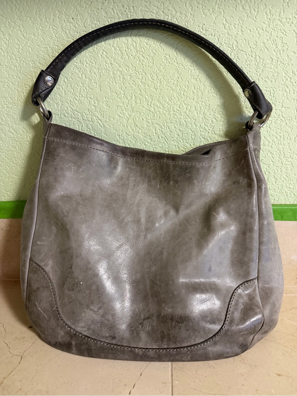 Frye Melissa Leather Shoulder Hobo Bag